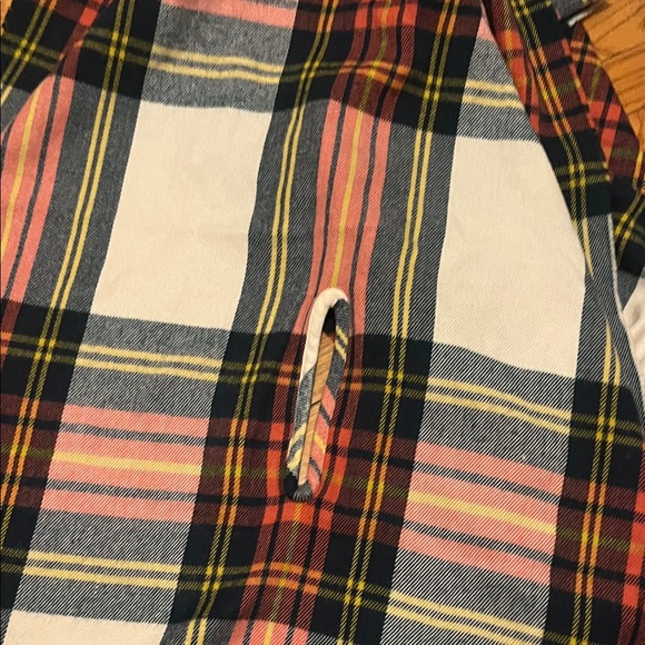 J. Crew Vibrant Plaid Scarf in Red, Pink, and Black - Picture 5 of 5